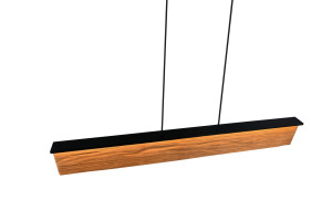 KALEA - Nowoczesna lampa wisząca 1xLED zintegrowany 3000K - kolor drewno jasne i ciemne