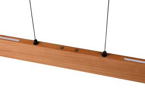 EDGEWOOD - Nowoczesna lampa wisząca 1xLED zintegrowany 2700 - 6000K - kolor drewno jasne i ciemne
