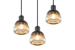 TARIFA - Wisząca lampa nowoczesna 3xE27 - kolor czarny