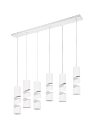 STREAM - Wisząca lampa nowoczesna 6xGU10 - kolor biały