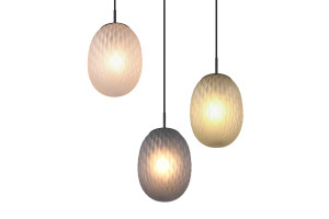 FACETTE - Wisząca lampa nowoczesna 3xE27 - kolor czarny