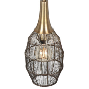 SORAYA - Wisząca lampa nowoczesna 1xE27 - kolor złoty i odcienie złota