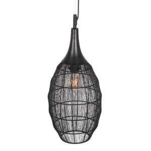 SORAYA - Wisząca lampa nowoczesna 1xE27 - kolor czarny