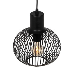 GILA - Wisząca lampa nowoczesna 1xE27 - kolor czarny