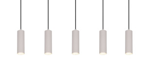 SOKA - Wisząca lampa nowoczesna 5xGU10 - kolor szary i odcienie szarości