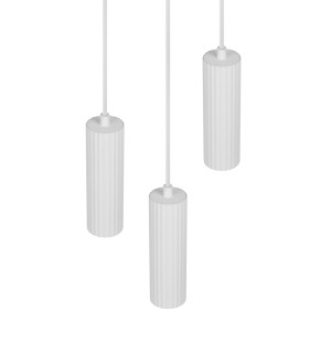SOKA - Wisząca lampa nowoczesna 3xGU10 - kolor biały