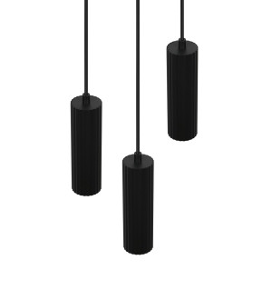 SOKA - Wisząca lampa nowoczesna 3xGU10 - kolor czarny