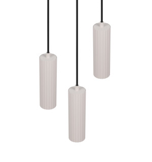 SOKA - Wisząca lampa nowoczesna 3xGU10 - kolor szary i odcienie szarości
