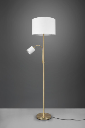 HOTEL - Lampa podłogowa 1xE27 + E14 - kolor złoty i odcienie złota