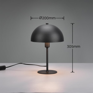 NOLA - Lampa stołowa 1xE14 - kolor czarny