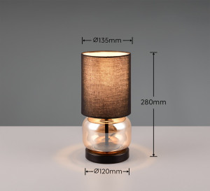 ELIO - Lampa stołowa 1xE27 - kolor czarny