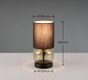 ELIO - Lampa stołowa 1xE27 - kolor czarny