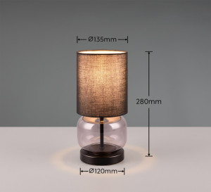 ELIO - Lampa stołowa 1xE27 - kolor czarny
