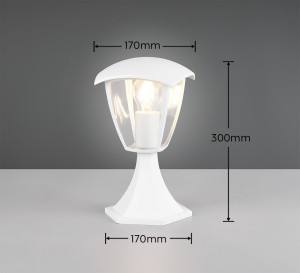 VENTA IP44 - Zewnętrzna lampa stojąca 1xE27 - kolor biały