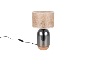 TARA - Lampa stołowa 1xE27 - kolor srebrny i odcienie srebra