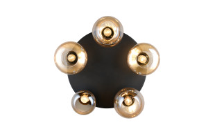 LUMINA - Nowoczesna lampa sufitowa 5xE14 - kolor czarny