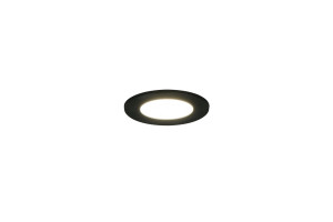 HIMAL - Sufitowe oczko podtynkowe 1xLED zintegrowany 2700-4000K - kolor czarny