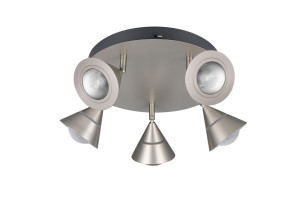 ROMEO - Nowoczesna lampa sufitowa 5xLED zintegrowany 2300+3000+4000 K - kolor srebrny i odcienie srebra