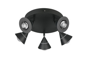 ROMEO - Nowoczesna lampa sufitowa 5xLED zintegrowany 2300+3000+4000 K - kolor czarny