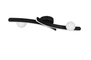 NAPOLI - Nowoczesna lampa sufitowa 1xLED zintegrowany 2300+3000+4000K - kolor czarny