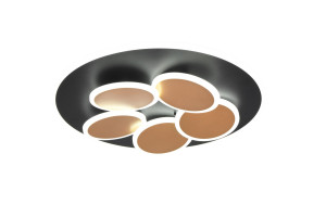 MANDALA - Nowoczesna lampa sufitowa 1xLED zintegrowany 2700-6500K - kolor czarny
