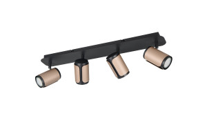 GILLAN - Lampa sufitowa - reflektorki 4xGU10 - kolor brązowy i odcienie brązu
