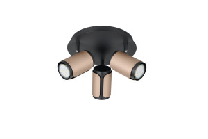 GILLAN - Lampa sufitowa - reflektorki 3xGU10 - kolor brązowy i odcienie brązu