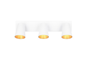 SHARP - Lampa - montaż do sufitu i ścian 3xGU10 - kolor biały