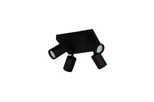 SOKA - Lampa sufitowa - reflektorki 4xGU10 - kolor czarny