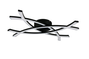 POLLOCK - Nowoczesna lampa sufitowa 1xLED zintegrowany 3000K - kolor czarny