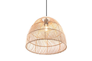 RIKE - Wisząca lampa nowoczesna 1xE27 - kolor drewno jasne i ciemne