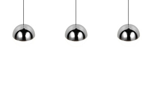 SENTA - Wisząca lampa nowoczesna 3xLED zintegrowany 4000K - kolor srebrny i odcienie srebra