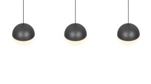 SENTA - Wisząca lampa nowoczesna 3xLED zintegrowany 3000K - kolor czarny