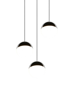 SENTA - Wisząca lampa nowoczesna 3xLED zintegrowany 4000K - kolor srebrny i odcienie srebra