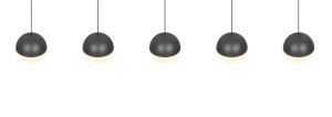 SENTA - Wisząca lampa nowoczesna 5xLED zintegrowany 3000K - kolor czarny