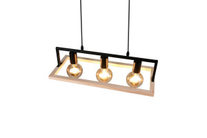 BANO - Wisząca lampa nowoczesna 3xE27 - kolor czarny
