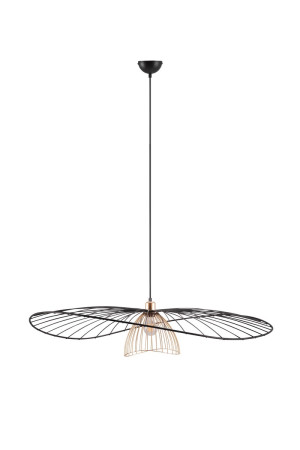 LAURIS - Wisząca lampa nowoczesna 1xE27 - kolor czarny
