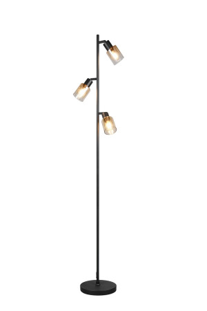 CADIZ - Lampa podłogowa 3xE14 - kolor czarny