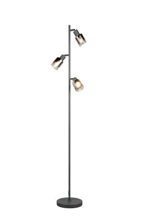 CADIZ - Lampa podłogowa 3xE14 - kolor czarny