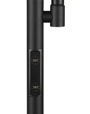 SPECTER - Lampa podłogowa 2xLED zintegrowany 2700-6500K - kolor czarny