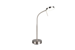 MORENO - Lampa stołowa 1xLED zintegrowany 2700-6000K - kolor srebrny i odcienie srebra
