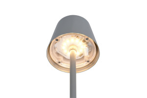 DIAZ IP44 - Lampa stołowa 1xLED zintegrowany 2700-6500K - kolor szary i odcienie szarości
