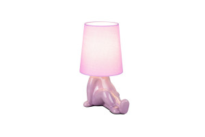 HUMA - Lampa stołowa 1xE14 - kolor różowy