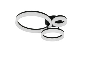 SCOPE - Nowoczesna lampa sufitowa 1xLED zintegrowany 3000K - kolor czarny