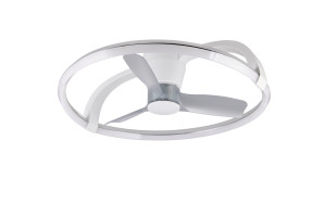 STOCKHOLM - Lampa z wentylatorem 1xLED zintegrowany 2700-6500K - kolor biały
