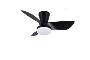 RANDERS - Lampa z wentylatorem 1xLED zintegrowany 2700-6000K - kolor czarny