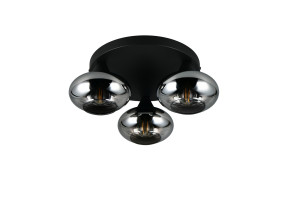 DIVINA - Nowoczesna lampa sufitowa 3xE14 - kolor szary i odcienie szarości