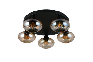 DIVINA - Nowoczesna lampa sufitowa 5xE14 - kolor miedziany