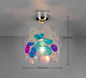 IRIDE - Nowoczesna lampa sufitowa 1xE27 - kolor naturalny