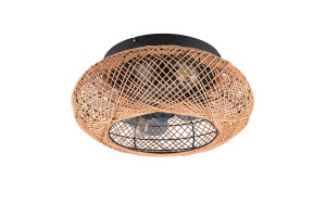 LILLESAND - Lampa z wentylatorem 4xE27 - kolor brązowy i odcienie brązu